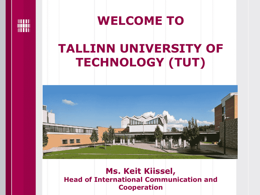 منحة جامعة تالين للتكنولوجيا لدراسة البكالوريوس والماجستير في إستونيا