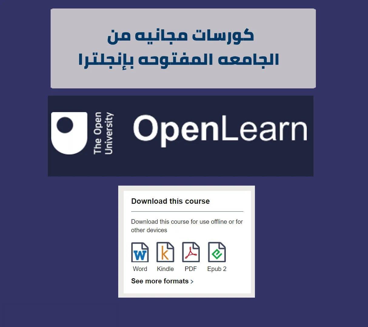 كورسات الجامعة المفتوحة بالمملكة المتحدة عبر الإنترنت بشهادات مجانية