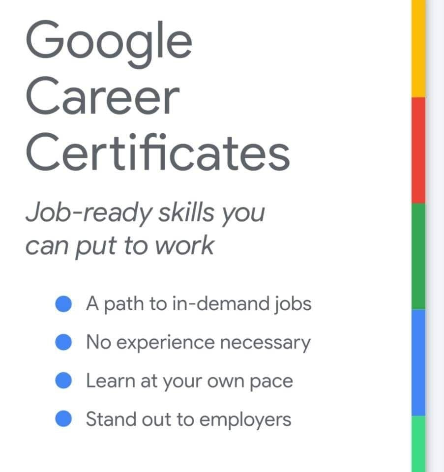 كورسات جوجل المجانية لأهم مجالات سوق العمل 2021 | هتغير حياتك ومستقبلك Google Career Certificates