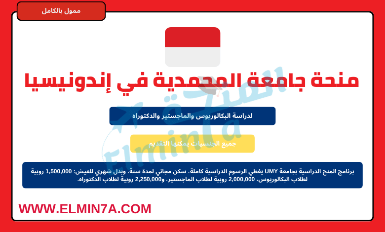 منحة جامعة المحمدية يوجياكارتا لدراسة البكالوريوس والماجستير والدكتوراه في إندونيسيا | ممولة