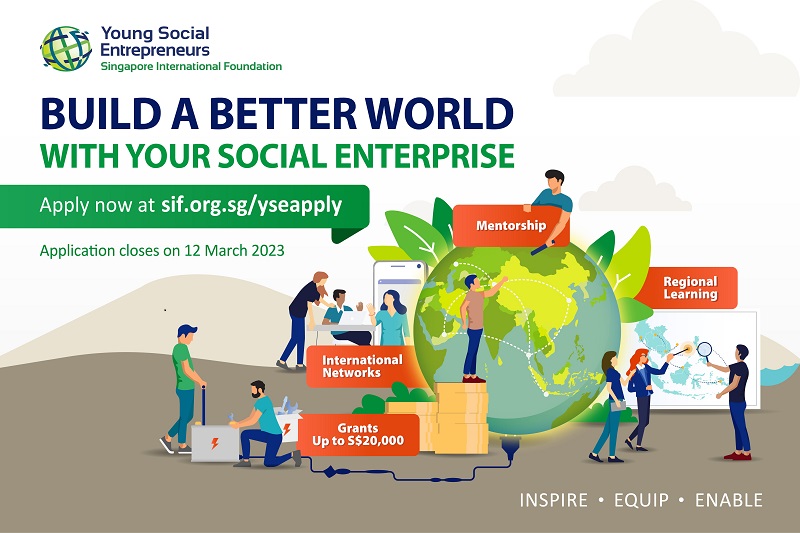 مؤسسة سنغافورة الدولية لرواد الأعمال الاجتماعيين الشباب (YSE) البرنامج العالمي 2023 (حتى 20،000 دولار سنغافوري)