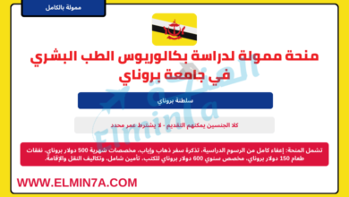 منحة ممولة لدراسة بكالوريوس الطب البشري في جامعة بروناي