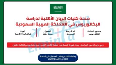 منحة كليات الريان الأهلية لدراسة البكالوريوس في المملكة العربية السعودية