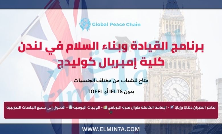 برنامج القيادة وبناء السلام في لندن | كلية إمبريال كوليدج