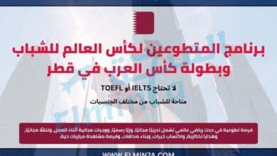 برنامج المتطوعين لكأس العالم للشباب FIFA وبطولة كأس العرب في قطر