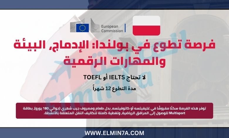 فرصة تطوع في بولندا: الإدماج، البيئة والمهارات الرقمية