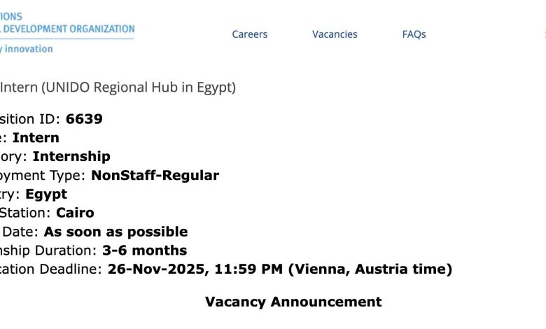 تدريب ممول من الأمم المتحدة في مصر (القاهرة) مع منظمة UNIDO 1 تدريب ممول من الأمم المتحدة في مصر (القاهرة) مع منظمة UNIDO