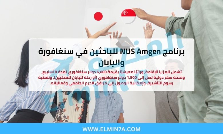 برنامج NUS Amgen للباحثين 2026 في سنغافورة واليابان (ممولة بالكامل)